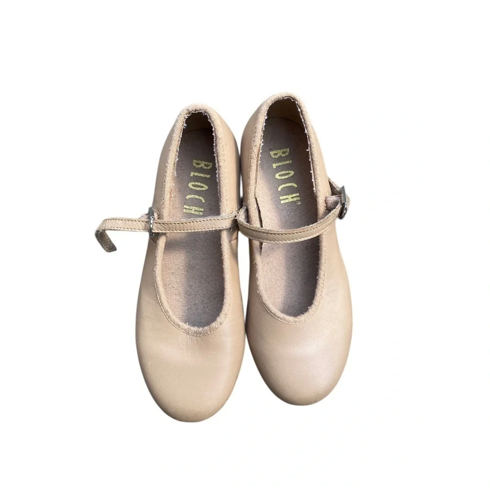 Bloch Kids Tan Tap Shoes size 10.5